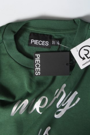 Дамска блуза Pieces, Размер M, Цвят Зелен, Цена 16,10 лв.
