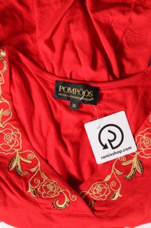 Γυναικεία μπλούζα Pompoos Design By Harald Gloockler, Μέγεθος S, Χρώμα Κόκκινο, Τιμή 17,00 €