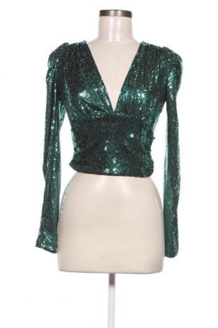 Дамска блуза Pull&Bear, Размер S, Цвят Зелен, Цена 9,76 лв.