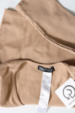 Дамска блуза Zara, Размер M, Цвят Бежов, Цена 5,67 лв.