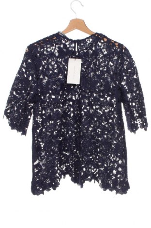 Дамска блуза Zara, Размер XS, Цвят Син, Цена 29,38 лв.