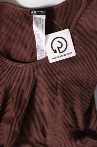 Γυναικεία μπλούζα Zara, Μέγεθος L, Χρώμα Καφέ, Τιμή 4,83 €
