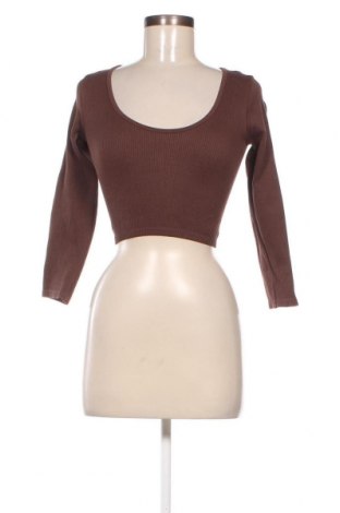 Дамска блуза Zara, Размер L, Цвят Кафяв, Цена 5,67 лв.