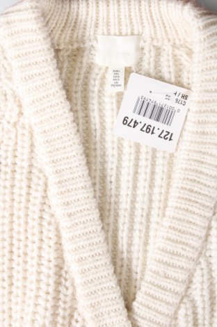 Damen Strickjacke H&M, Größe L, Farbe Weiß, Preis 5,65 €