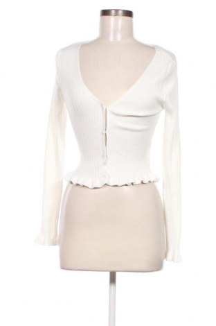 Damen Strickjacke H&M Divided, Größe S, Farbe Weiß, Preis 8,55 €