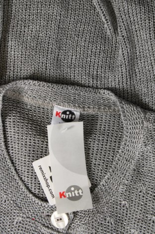 Γυναικεία ζακέτα Knitt, Μέγεθος XXL, Χρώμα Γκρί, Τιμή 14,23 €