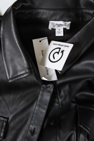 Γυναικείο δερμάτινο πουκάμισο The Drop, Μέγεθος XXL, Χρώμα Μαύρο, Τιμή 52,89 €