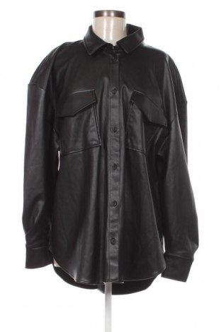 Дамска кожена риза The Drop, Размер XXL, Цвят Черен, Цена 108,00 лв.