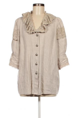 Γυναικείο πουκάμισο Distler, Μέγεθος L, Χρώμα  Μπέζ, Τιμή 7,61 €