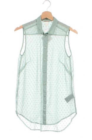 Γυναικείο πουκάμισο H&M, Μέγεθος XXS, Χρώμα Πράσινο, Τιμή 21,66 €