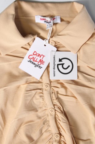 Γυναικείο πουκάμισο Jennyfer, Μέγεθος XXS, Χρώμα  Μπέζ, Τιμή 7,63 €
