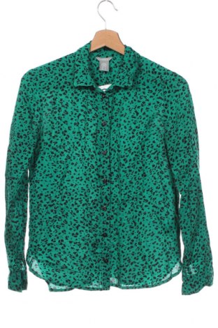 Γυναικείο πουκάμισο Lindex, Μέγεθος XS, Χρώμα Πράσινο, Τιμή 13,00 €