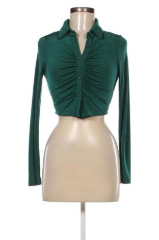 Γυναικείο πουκάμισο SHEIN, Μέγεθος XS, Χρώμα Πράσινο, Τιμή 6,18 €