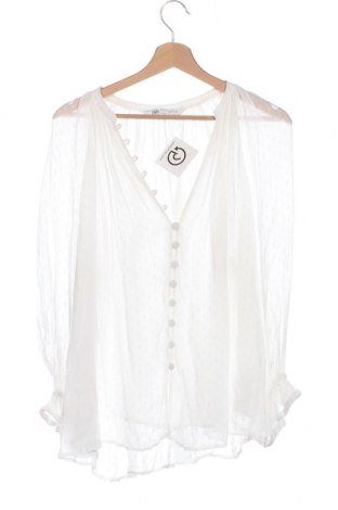 Дамска риза Zara, Размер XS, Цвят Екрю, Цена 16,23 лв.