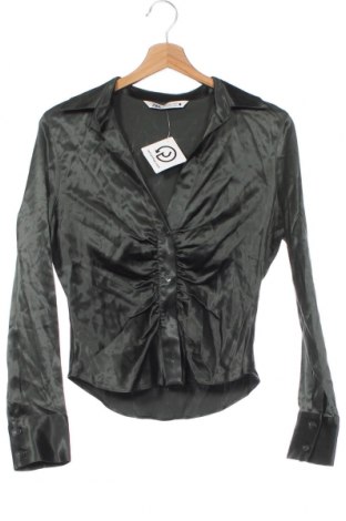 Дамска риза Zara, Размер S, Цвят Зелен, Цена 16,20 лв.
