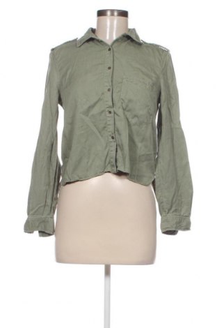 Дамска риза Zara, Размер S, Цвят Зелен, Цена 24,24 лв.