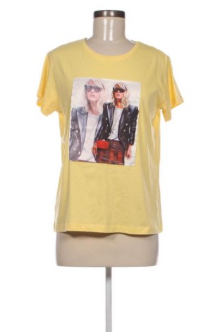 Γυναικείο t-shirt, Μέγεθος L, Χρώμα Κίτρινο, Τιμή 6,50 €