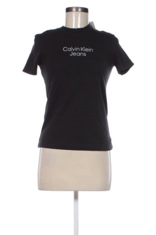 Дамска тениска Calvin Klein Jeans, Размер XS, Цвят Черен, Цена 62,00 лв.