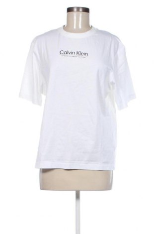 Γυναικείο t-shirt Calvin Klein, Μέγεθος L, Χρώμα Λευκό, Τιμή 31,75 €