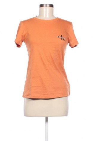 Γυναικείο t-shirt Calvin Klein Jeans, Μέγεθος S, Χρώμα Πορτοκαλί, Τιμή 31,96 €