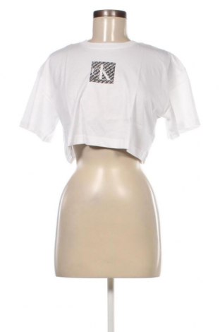 Damen T-Shirt Calvin Klein Jeans, Größe M, Farbe Weiß, Preis € 19,18