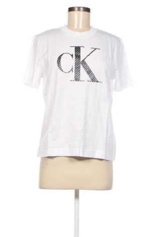 Γυναικείο t-shirt Calvin Klein Jeans, Μέγεθος L, Χρώμα Λευκό, Τιμή 31,96 €