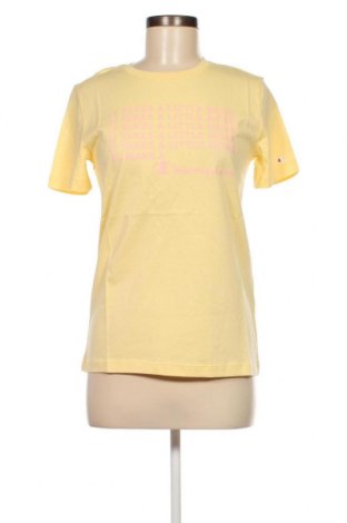 Γυναικείο t-shirt Champion, Μέγεθος M, Χρώμα Κίτρινο, Τιμή 11,14 €