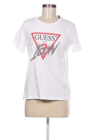 Γυναικείο t-shirt Guess, Μέγεθος M, Χρώμα Λευκό, Τιμή 22,27 €