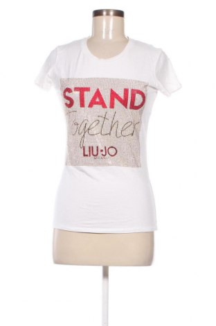 Γυναικείο t-shirt Liu Jo, Μέγεθος M, Χρώμα Λευκό, Τιμή 28,12 €