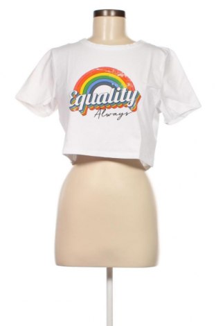 Γυναικείο t-shirt Missguided, Μέγεθος XL, Χρώμα Λευκό, Τιμή 6,49 €