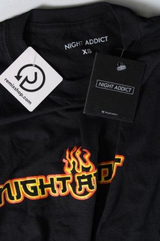 Дамска тениска NIGHT ADDICT, Размер XS, Цвят Черен, Цена 10,80 лв.