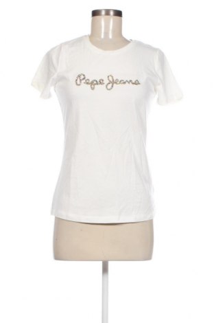 Damen T-Shirt Pepe Jeans, Größe M, Farbe Weiß, Preis 19,18 €