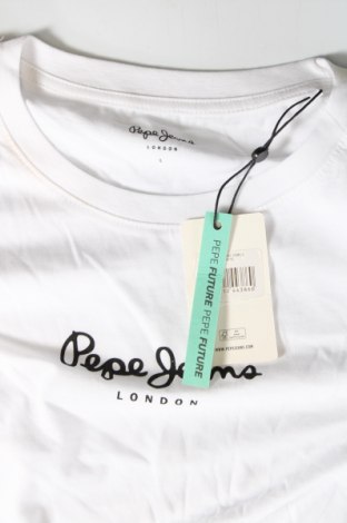 Damen T-Shirt Pepe Jeans, Größe L, Farbe Weiß, Preis 31,96 €