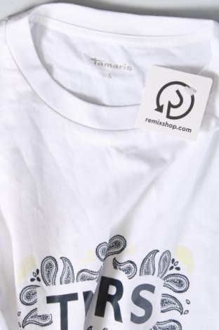 Γυναικείο t-shirt Tamaris, Μέγεθος S, Χρώμα Λευκό, Τιμή 18,56 €