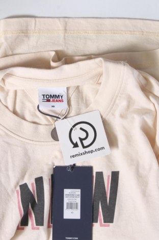 Damen T-Shirt Tommy Jeans, Größe XS, Farbe Beige, Preis 37,11 €