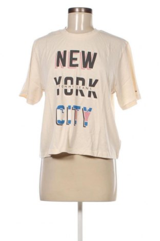 Γυναικείο t-shirt Tommy Jeans, Μέγεθος M, Χρώμα  Μπέζ, Τιμή 22,27 €