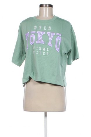 Γυναικείο t-shirt Viral Vibes, Μέγεθος M, Χρώμα Πράσινο, Τιμή 7,42 €