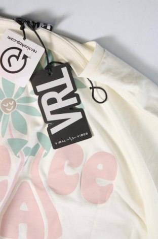 Γυναικείο t-shirt Viral Vibes, Μέγεθος L, Χρώμα Εκρού, Τιμή 18,56 €