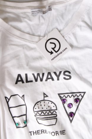 Γυναικείο t-shirt Zara Trafaluc, Μέγεθος M, Χρώμα Λευκό, Τιμή 6,14 €