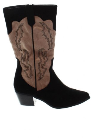 Γυναικεία μποτάκια Ideal Shoes, Μέγεθος 39, Χρώμα Μαύρο, Τιμή 21,65 €