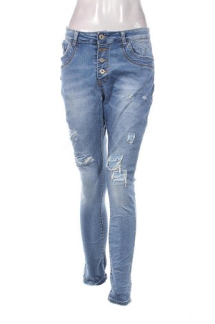 Γυναικείο Τζίν Jewelly, Μέγεθος XL, Χρώμα Μπλέ, Τιμή 15,22 €