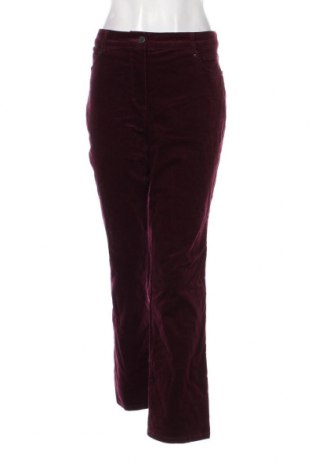 Pantaloni de velvet de femei Adagio, Mărime L, Culoare Roșu, Preț 28,62 Lei