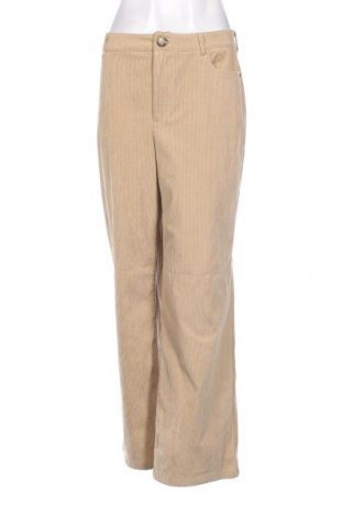 Pantaloni de velvet de femei Blind Date, Mărime L, Culoare Bej, Preț 25,76 Lei