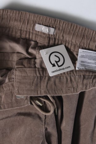 Pantaloni de velvet de femei C&A, Mărime L, Culoare Gri, Preț 28,62 Lei