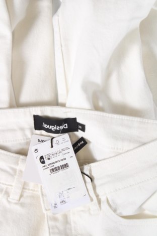 Pantaloni de velvet de femei Desigual, Mărime S, Culoare Ecru, Preț 513,16 Lei