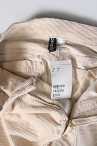 Γυναικείο κοτλέ παντελόνι H&M Divided, Μέγεθος S, Χρώμα  Μπέζ, Τιμή 28,45 €