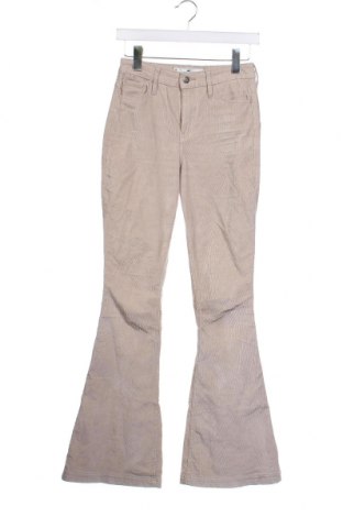 Pantaloni de velvet de femei Hollister, Mărime XXS, Culoare Bej, Preț 67,80 Lei