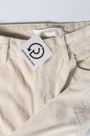 Pantaloni de velvet de femei ORAIJE, Mărime M, Culoare Ecru, Preț 101,97 Lei