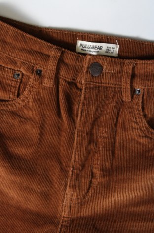 Pantaloni de velvet de femei Pull&Bear, Mărime XS, Culoare Maro, Preț 19,08 Lei