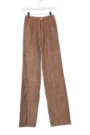 Pantaloni de velvet de femei Rosner, Mărime XS, Culoare Maro, Preț 41,99 Lei